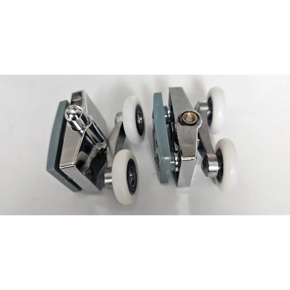 Heavy Duty Shower Door Rollers 4 Up 4 Down With 8 Crash Pads Bathroom Acc